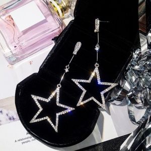 Shimmer Super Stars Rhinestone Drop Earrings